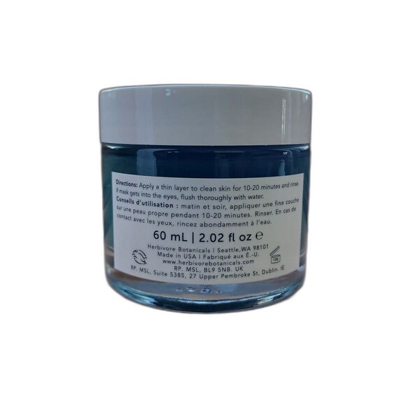 Herbivore Blue Tansy Resurfacing Clarity Mask 2 Pack 2.02 fl oz | Pore Refining - Picture 2 of 5